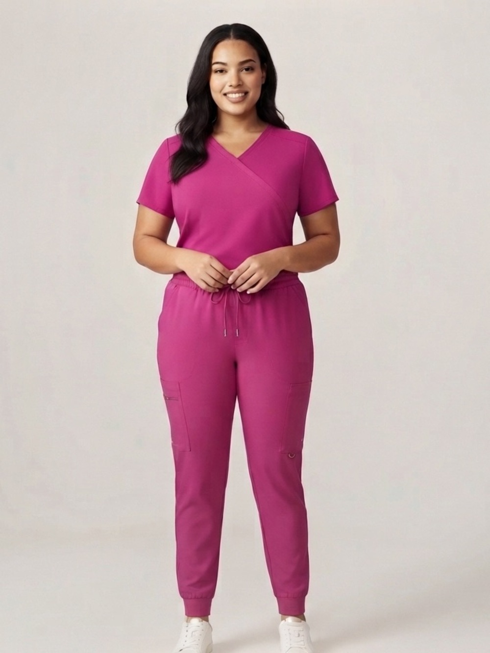 Centro Fuchsia Jogger Style Scrub Pants